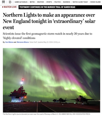 Mahan & Mizera @ Globe: extraordinary aurora borealis