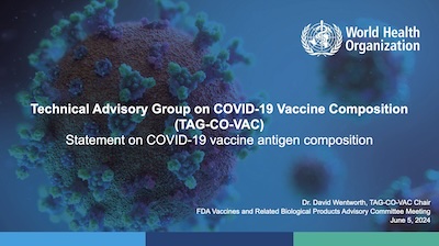 Wentworth, WHO: TAG-CO-VAC statement on COVID-19 vaccine composition
