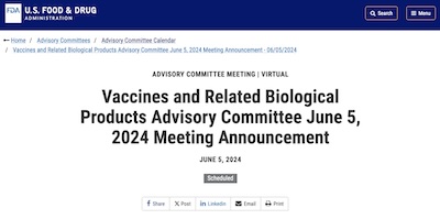 VRBPAC Meeting on COVID-19 Booster Composition, 2024-Jun-05