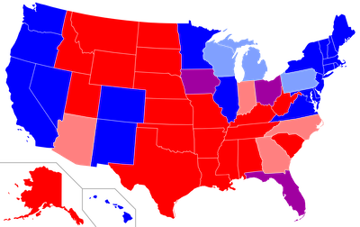 Wikipedia: 2024 estimates of red and blue states