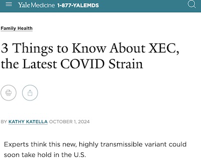 Yale Medicine: XEC variant